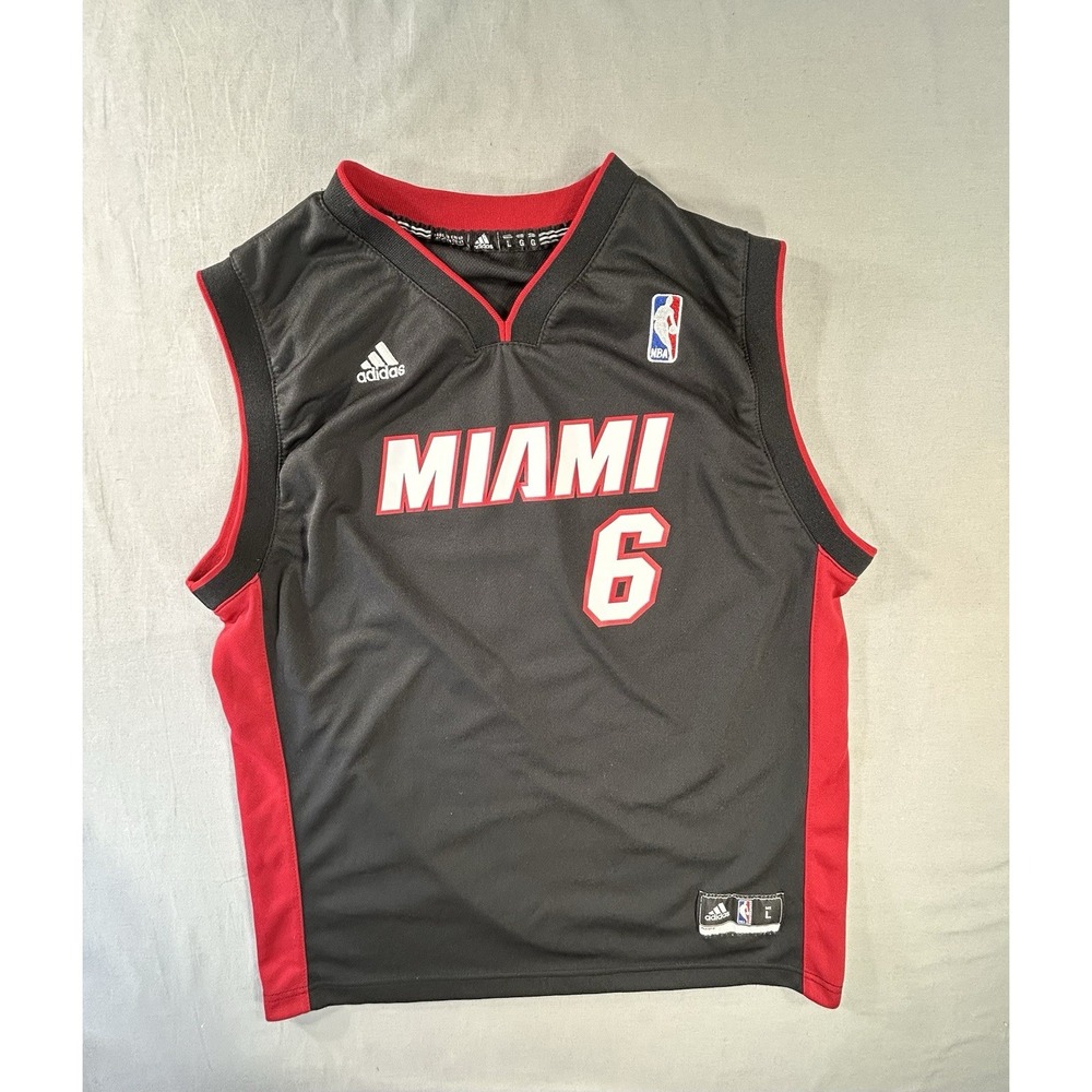 Adidas Miami Heat LeBron James #6 Jersey Youth Large Basketball NBA Team Wear